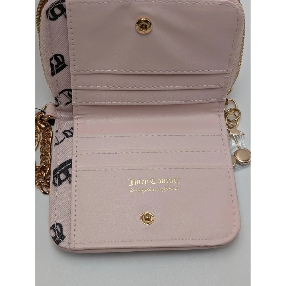 Juicy Couture Wallet Women OS Blue Retro Juicy Cherry Gelato Small Back ID Y2K‎